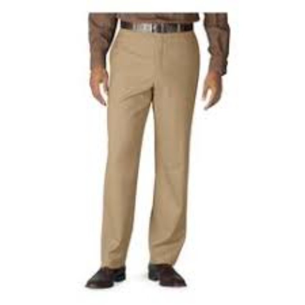 Timber Creek by Wrangler Men's Tan Flat Front Pants Size 38x30